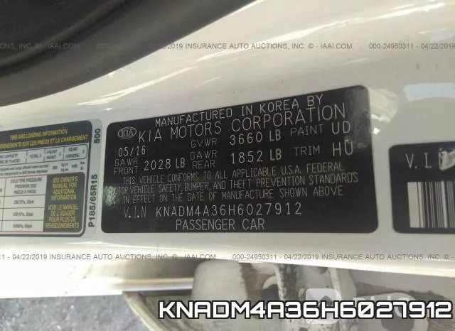 KNADM4A36H6027912 фото 9