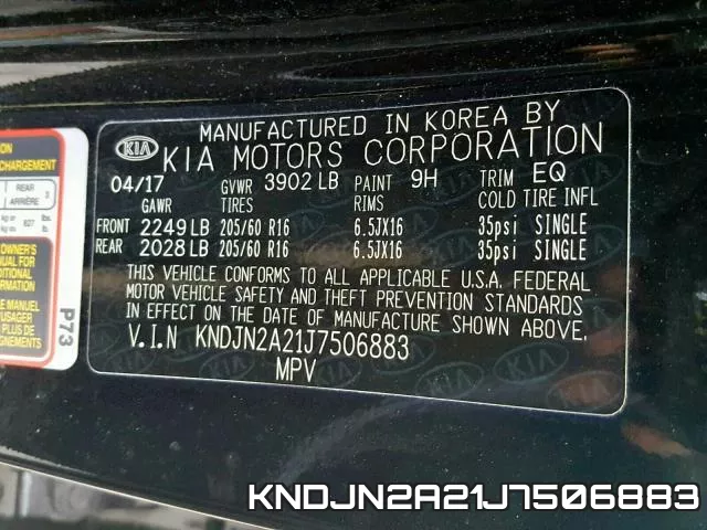 KNDJN2A21J7506883 фото 2
