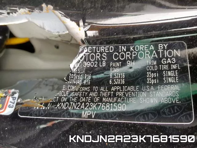 KNDJN2A23K7681590 фото 2