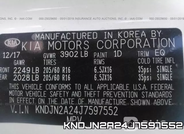 KNDJN2A24J7597552 фото 10