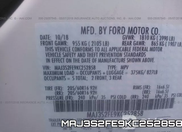 MAJ3S2FE9KC252858 фото 10