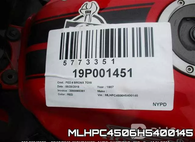 MLHPC4506H5400145 фото 3