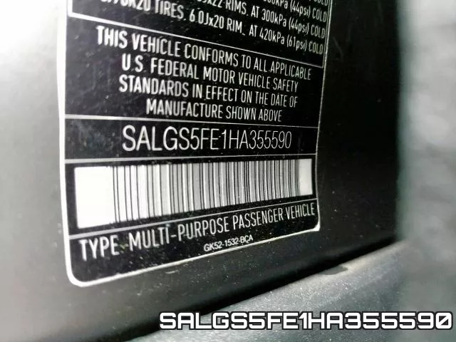 SALGS5FE1HA355590 фото 2