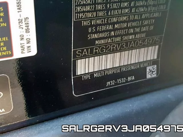 SALRG2RV3JA054975 фото 2