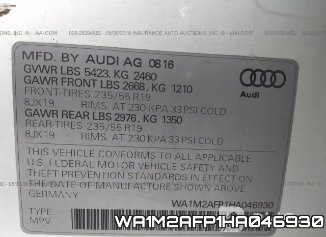 WA1M2AFP1HA046930 фото 10
