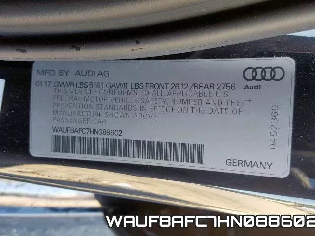 WAUF8AFC7HN088602 фото 2