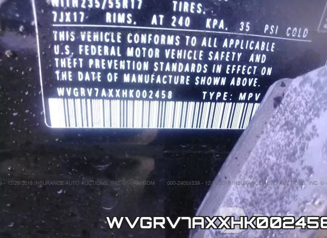 WVGRV7AXXHK002458 фото 10