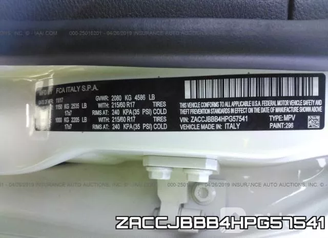 ZACCJBBB4HPG57541 фото 10