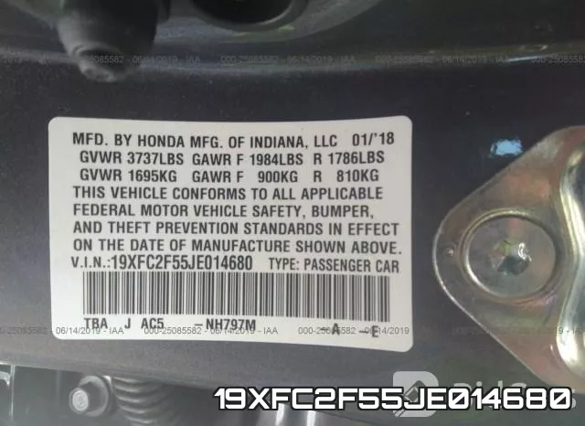 19XFC2F55JE014680 фото 10