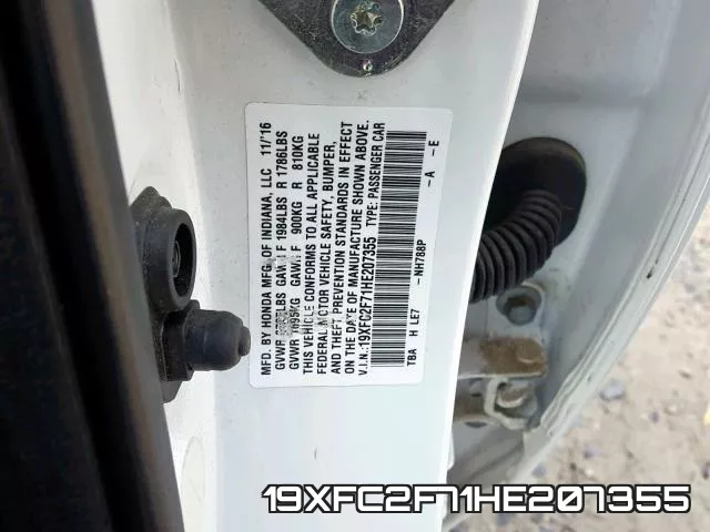 19XFC2F71HE207355 фото 2