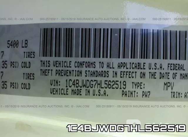 1C4BJWDG7HL562519 фото 10