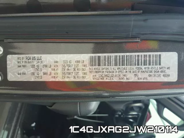1C4GJXAG2JW210114 фото 2
