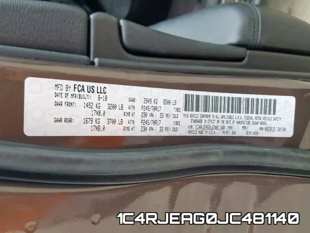 1C4RJEAG0JC481140 фото 2