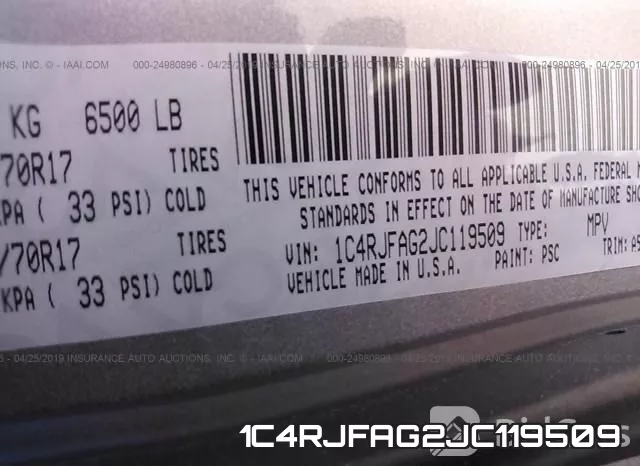 1C4RJFAG2JC119509 фото 10