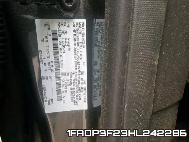 1FADP3F23HL242286 фото 2
