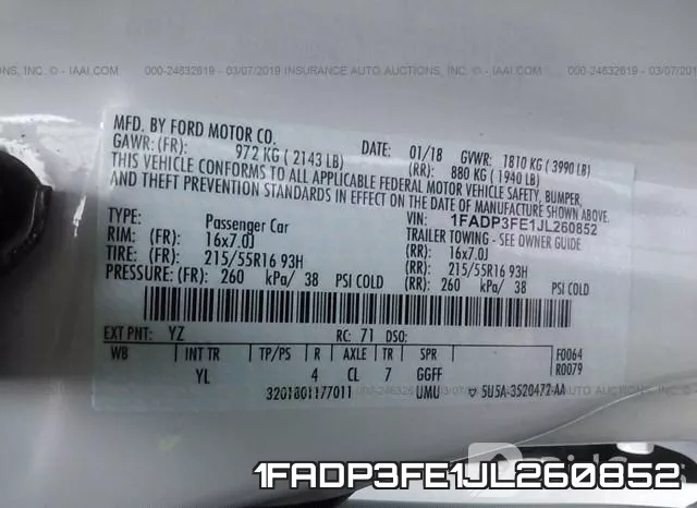 1FADP3FE1JL260852 фото 10