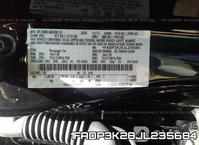 1FADP3K28JL235684 фото 10