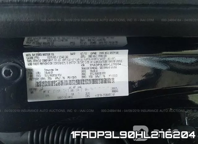 1FADP3L90HL276204 фото 10