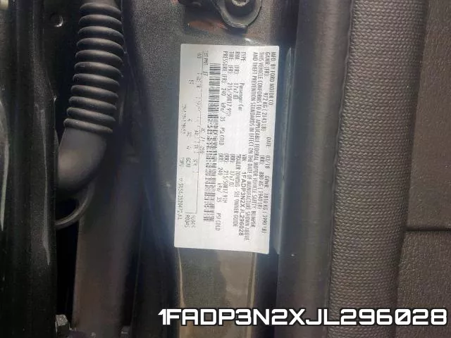 1FADP3N2XJL296028 фото 2