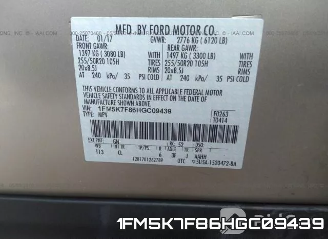 1FM5K7F86HGC09439 фото 10