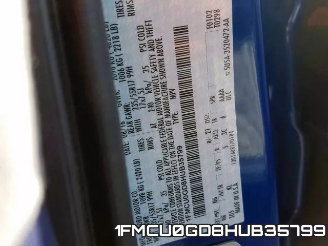 1FMCU0GD8HUB35799 фото 2
