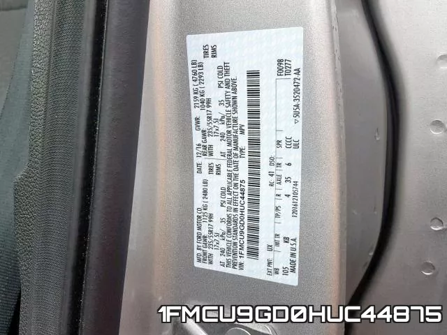 1FMCU9GD0HUC44875 фото 2