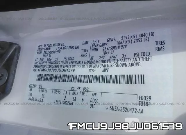1FMCU9J98JUD61579 фото 10
