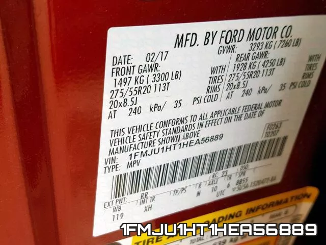 1FMJU1HT1HEA56889 фото 2