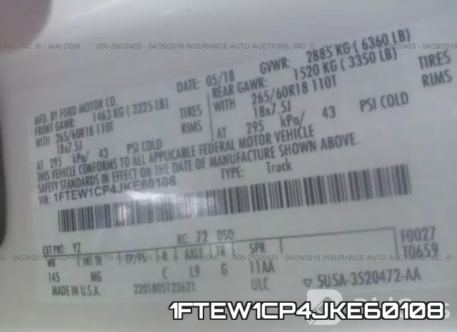 1FTEW1CP4JKE60108 фото 10