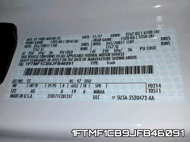 1FTMF1CB9JFB46091 фото 2