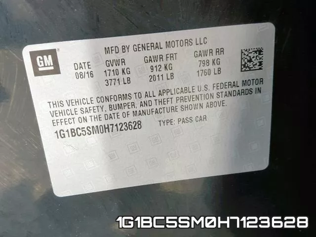1G1BC5SM0H7123628 фото 2