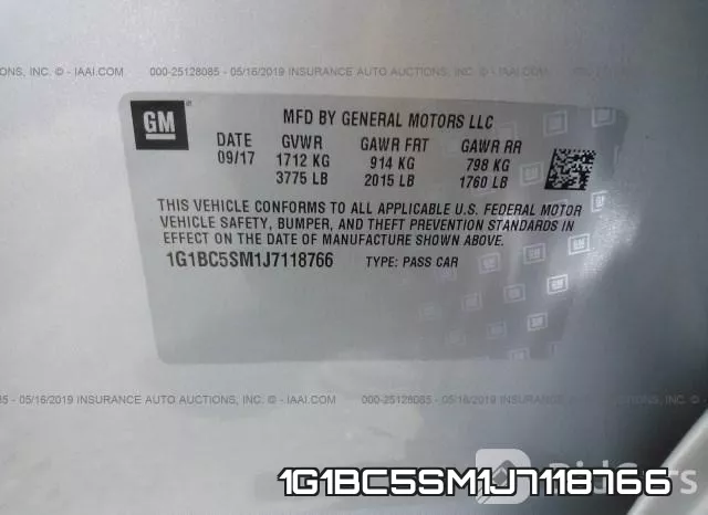 1G1BC5SM1J7118766 фото 10