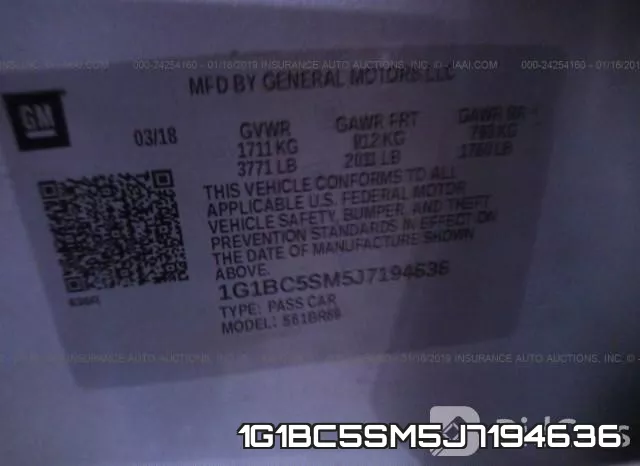 1G1BC5SM5J7194636 фото 10