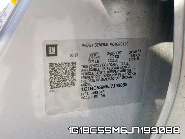 1G1BC5SM6J7193088 фото 2