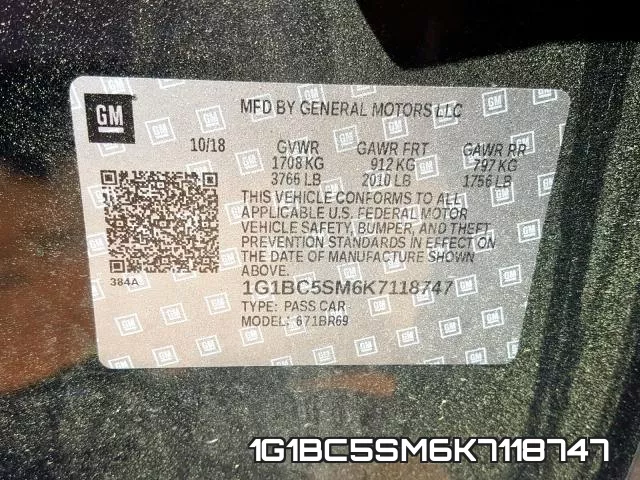 1G1BC5SM6K7118747 фото 2