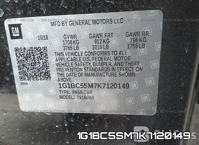 1G1BC5SM7K7120149 фото 10