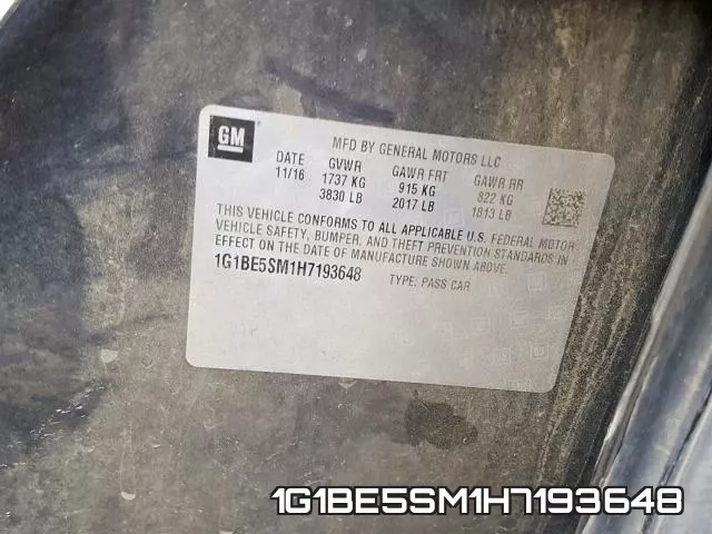 1G1BE5SM1H7193648 фото 2