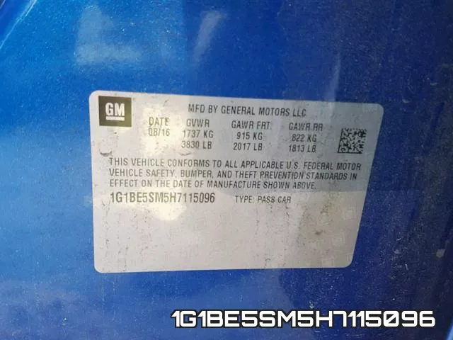 1G1BE5SM5H7115096 фото 2