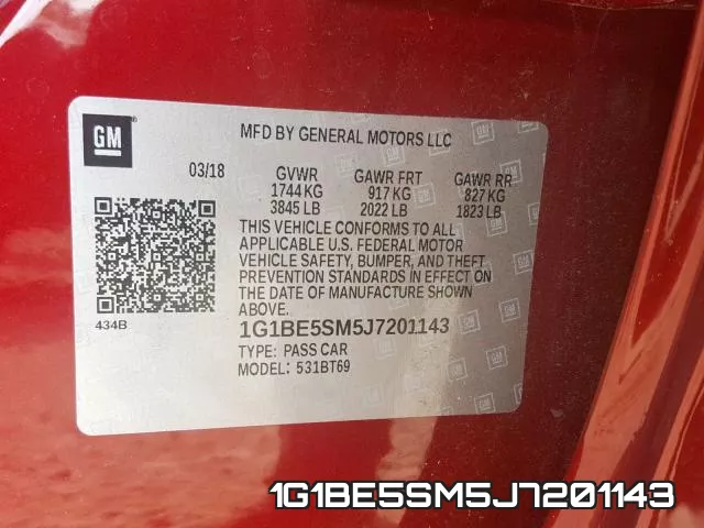1G1BE5SM5J7201143 фото 2