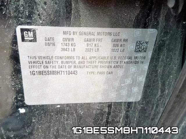 1G1BE5SM8H7110443 фото 2