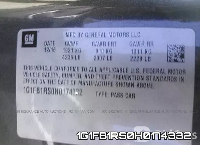 1G1FB1RS0H0174332 фото 10