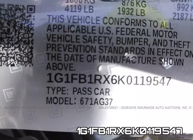1G1FB1RX6K0119547 фото 10