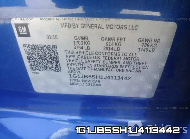 1G1JB5SH1J4113442 фото 10