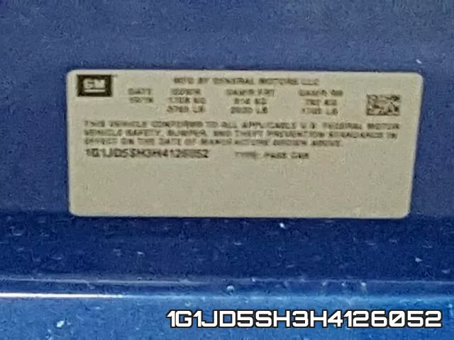 1G1JD5SH3H4126052 фото 2