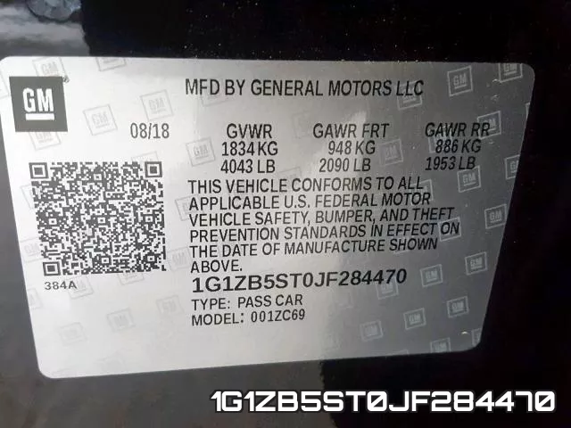 1G1ZB5ST0JF284470 фото 2