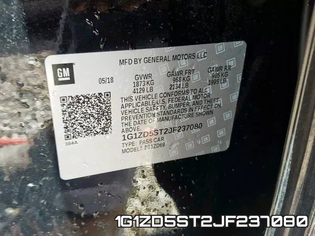 1G1ZD5ST2JF237080 фото 2
