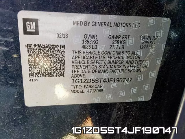 1G1ZD5ST4JF190747 фото 2