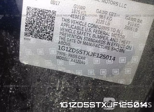 1G1ZD5STXJF125014 фото 10