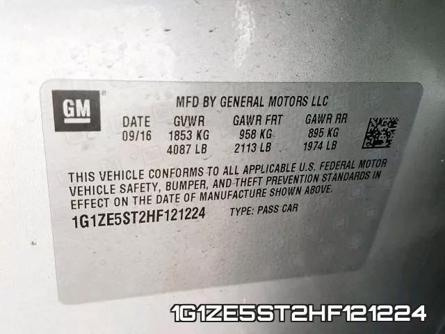 1G1ZE5ST2HF121224 фото 2