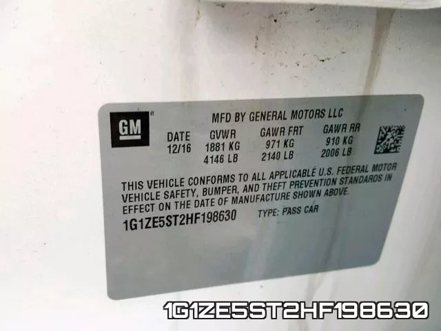 1G1ZE5ST2HF198630 фото 2